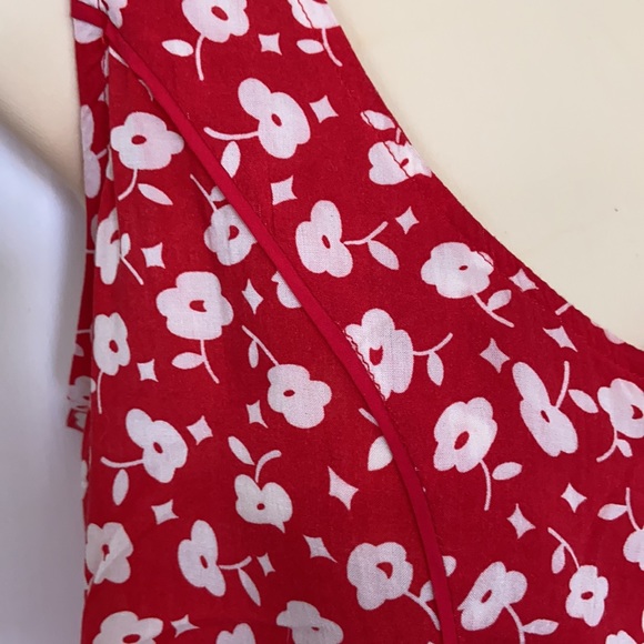 Maeve Anthropologie Sleeveless Red Floral Top Sz 0 - Picture 5 of 11
